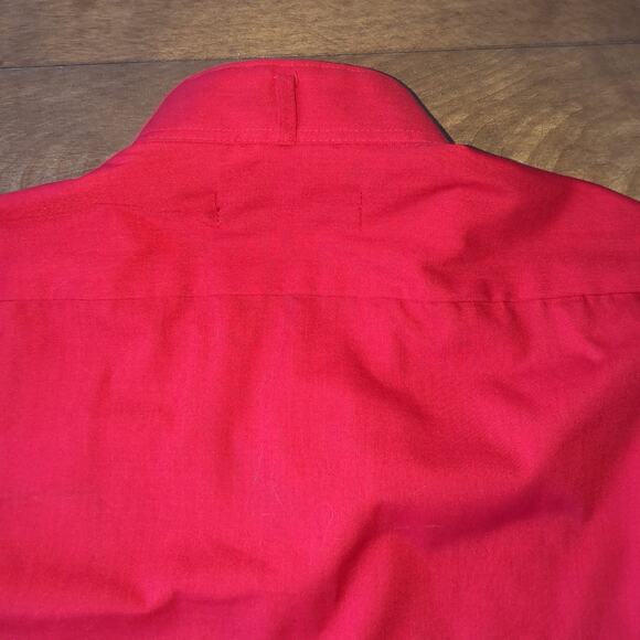 Vintage Needleworks, Etc red tuxedo shirt with map of Texas size medium - Picture 9 of 12